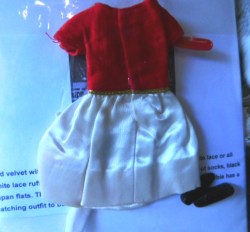 SKIPPER RED VELVET DRESS BACK
